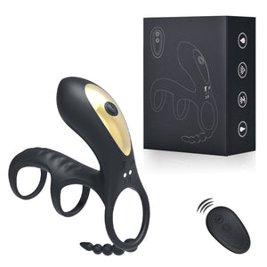 Multi-function vibrator with three rings