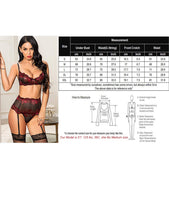 Carica l&#39;immagine nel visualizzatore di Gallery, Women Lingerie Set with Garter Belts - Set intimo donna con reggicalze (&lt;16gg)