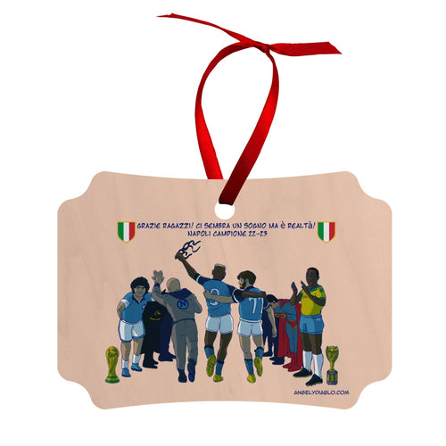Napoli Campione Wood Ornament