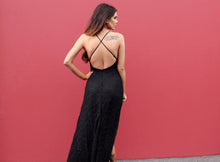 Load image into Gallery viewer, Elegant Black Sexy dress - Vestito Da Sera Lungo (&lt;16gg)
