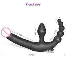 Carica l&#39;immagine nel visualizzatore di Gallery, Bondage Double Dildo with Strapon - Strapon realistico con pene e doppia penetrazione