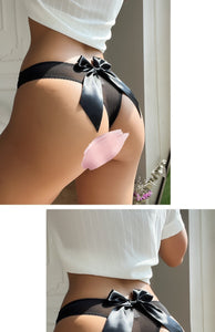 Lace panties with bow knot