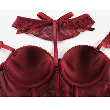 Carica l&#39;immagine nel visualizzatore di Gallery, Push up underwear shape body 1 bra set + 1 stockings