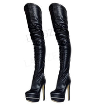 Carica l&#39;immagine nel visualizzatore di Gallery, Heeled boots in synthetic leather - Stivali con tacco in pelle sintetica ( &lt; 16GG)