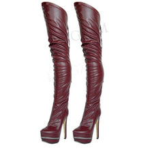 Carica l&#39;immagine nel visualizzatore di Gallery, Heeled boots in synthetic leather - Stivali con tacco in pelle sintetica ( &lt; 16GG)