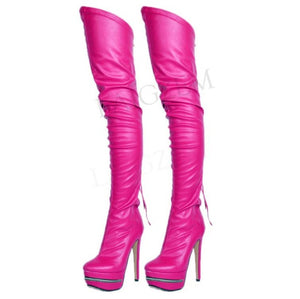 Heeled boots in synthetic leather - Stivali con tacco in pelle sintetica ( < 16GG)
