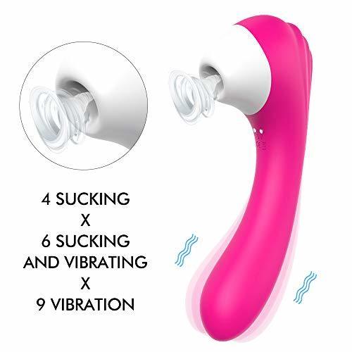 2 in 1 Vibrator, 10 suction intensities and 9 powerful vibration modes