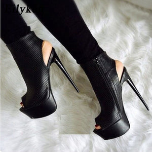 Fashion Sandals Pumps Peep Toe Cut-outs - Décolleté a punta scoperta con sandali alla moda