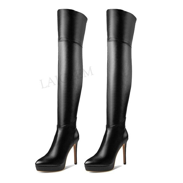 Leatherette boots with side zip - Stivali in similpelle con cerniera laterale (<16GG)