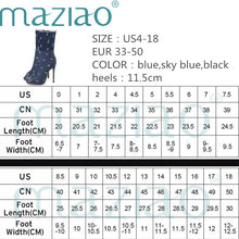 Carica l&#39;immagine nel visualizzatore di Gallery, Denim Blue Jeans Boots - Stivali elastici tipo Denim (Nr.03)