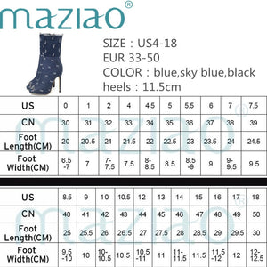 Denim Blue Jeans Boots - Stivali elastici tipo Denim (Nr.03)
