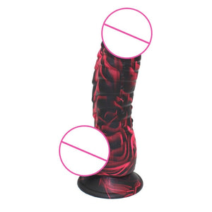 Dinosaur Scales Dildo G-spot Stimuate Silicone with Suction Cup - Dildo maxi diametro (4,5cm)