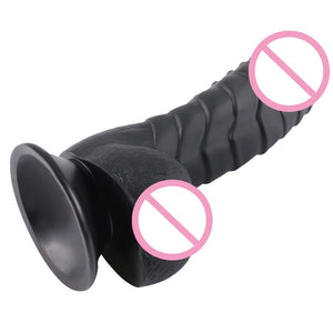 Dinosaur Scales Dildo G-spot Stimuate Silicone with Suction Cup - Dildo maxi diametro (4,5cm)