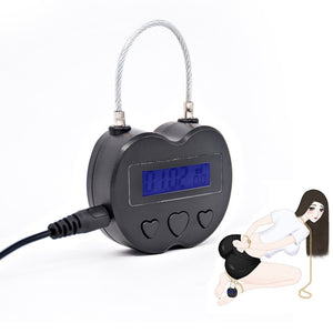 USB Rechargeable Time Lock For Metal Handcuffs Neck Collar Electronic Timer Bdsm Bondage Chastity Adult Game Sex Toys for Couple