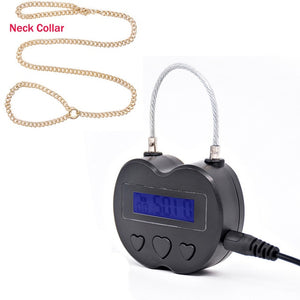 USB Rechargeable Time Lock For Metal Handcuffs Neck Collar Electronic Timer Bdsm Bondage Chastity Adult Game Sex Toys for Couple