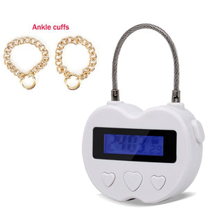 USB Rechargeable Time Lock For Metal Handcuffs Neck Collar Electronic Timer Bdsm Bondage Chastity Adult Game Sex Toys for Couple