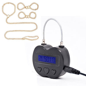 USB Rechargeable Time Lock For Metal Handcuffs Neck Collar Electronic Timer Bdsm Bondage Chastity Adult Game Sex Toys for Couple