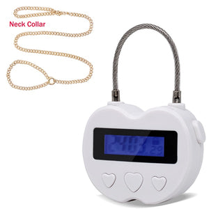 USB Rechargeable Time Lock For Metal Handcuffs Neck Collar Electronic Timer Bdsm Bondage Chastity Adult Game Sex Toys for Couple