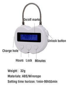 USB Rechargeable Time Lock For Metal Handcuffs Neck Collar Electronic Timer Bdsm Bondage Chastity Adult Game Sex Toys for Couple