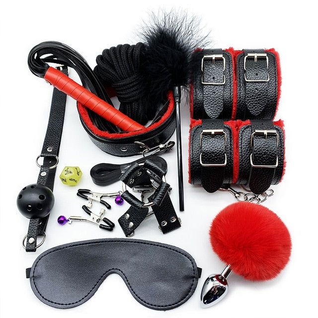 Nylon & Plush Erotic Bondage Sex Toys + Set accessori Erotici Bondage