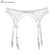 Carica l&#39;immagine nel visualizzatore di Gallery, Lace mesh garter with suspender belt - Reggicalze
