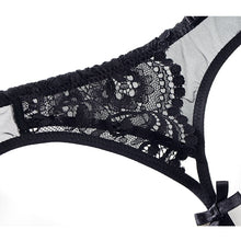 Load image into Gallery viewer, Lace mesh garter with suspender belt - Reggicalze
