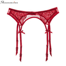 Carica l&#39;immagine nel visualizzatore di Gallery, Lace mesh garter with suspender belt - Reggicalze