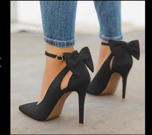 Women high heels bow pumps and bow