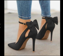 Load image into Gallery viewer, Women high heels bow pumps and bow