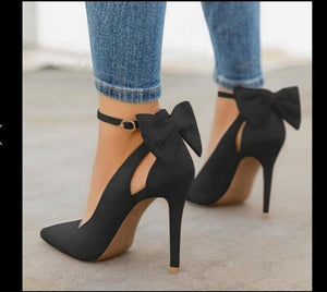 Women high heels bow pumps and bow