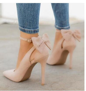 Women high heels bow pumps and bow