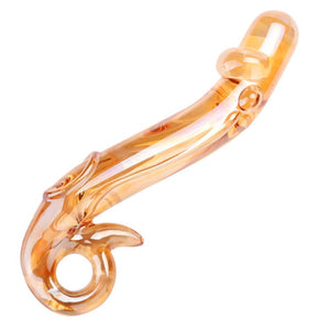 Anal dildo with 9 beads of pyrex glass - Dildo anale di vetro con 9 perle