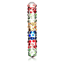 Carica l&#39;immagine nel visualizzatore di Gallery, Anal dildo with 9 beads of pyrex glass - Dildo anale di vetro con 9 perle