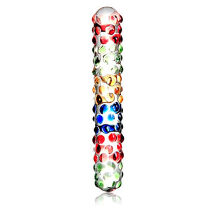 Anal dildo with 9 beads of pyrex glass - Dildo anale di vetro con 9 perle