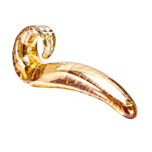 Anal dildo with 9 beads of pyrex glass - Dildo anale di vetro con 9 perle