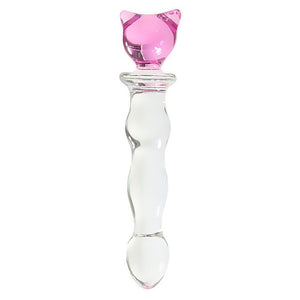 Anal dildo with 9 beads of pyrex glass - Dildo anale di vetro con 9 perle