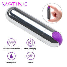 Carica l&#39;immagine nel visualizzatore di Gallery, 10 Speed Mini Bullet Vibrator USB Rechargeable - MiniVibratore ricaricabile