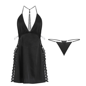 Black Paris Nightdress