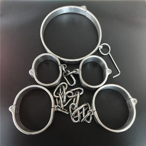 2020 Horseshoe Hi-Q Stainless Steel Handcuffs,Metal Wrist Cuffs Fetish Slave Manacle Bondage BDSM Sex Toys for Women Man Couples